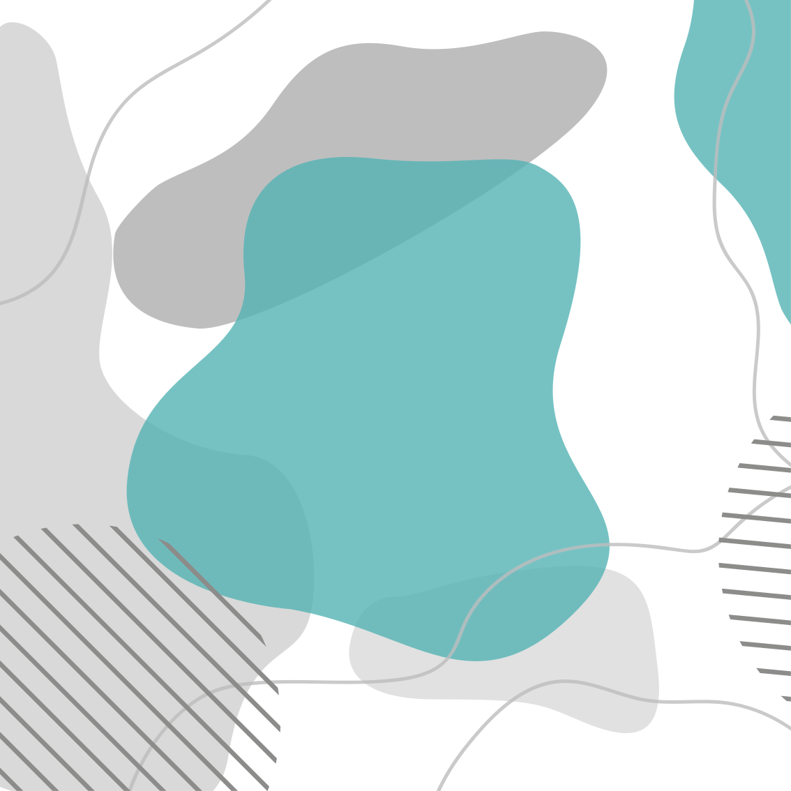 Poster salon formes d'art mural bleu et vert - TenStickers