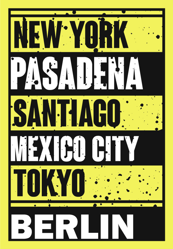 Poster phrases villes en superposition - TenStickers