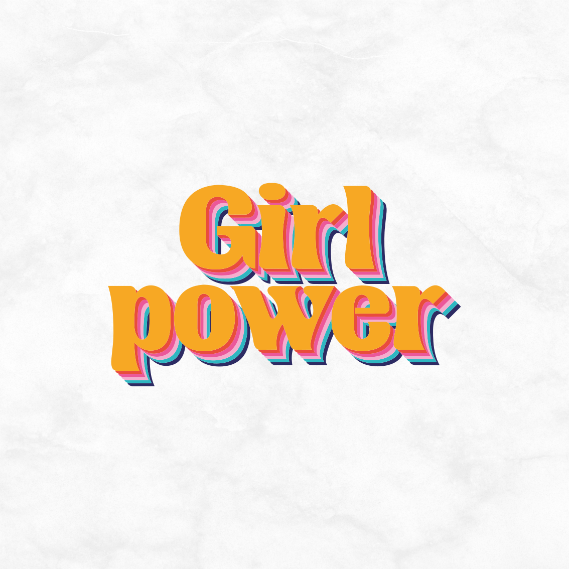 Poster chambre ado citation girl power avec fleurs - TenStickers