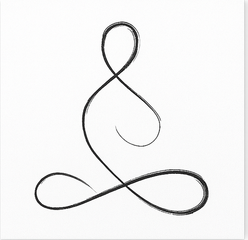 Poster sports design yoga respiration - TenStickers