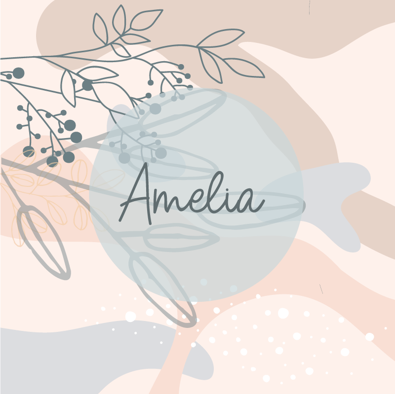 Poster personnalisable impression personnalisée d'amelia - TenStickers