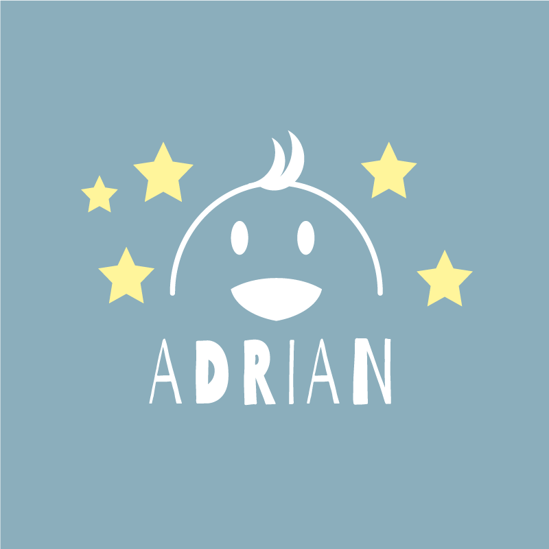 Poster personnalisable visage de personnage joyeux - TenStickers