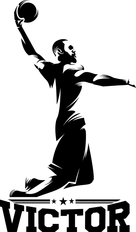 Poster basketball joueur de basket personnalisé - TenStickers