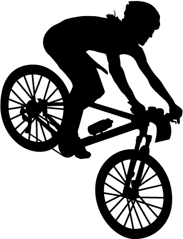 Poster cyclisme silhouette vtt décorative - TenStickers