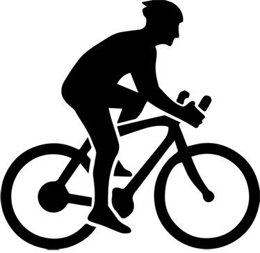 Poster cyclisme vinyle cycliste en route - TenStickers