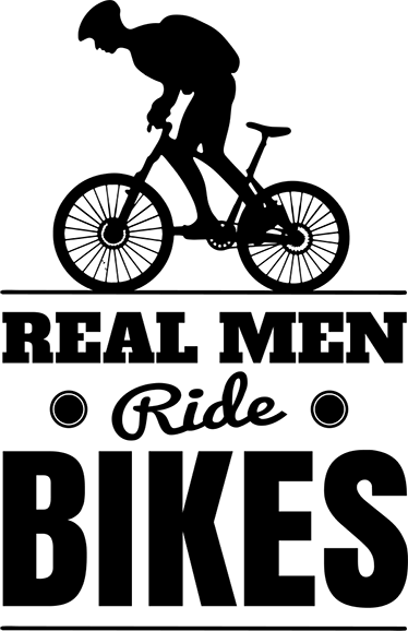 Poster cyclisme les vrais hommes font du vélo - TenStickers