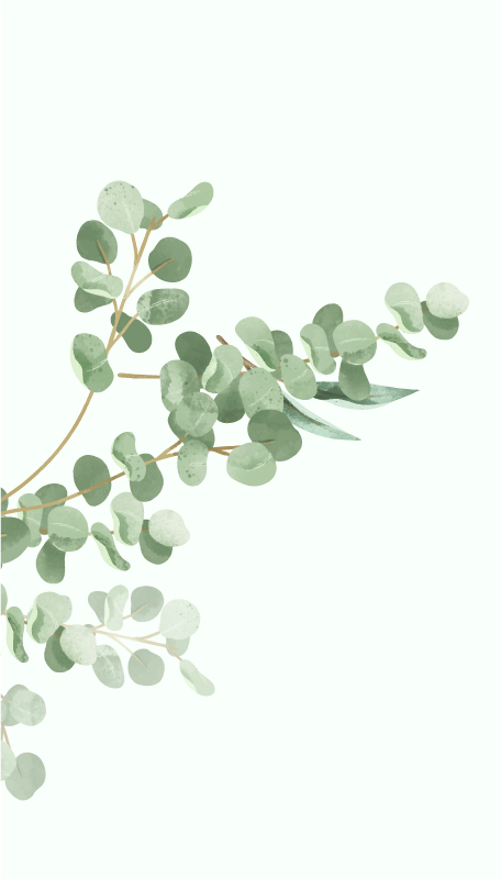 Poster plantes motif feuilles boho - TenStickers