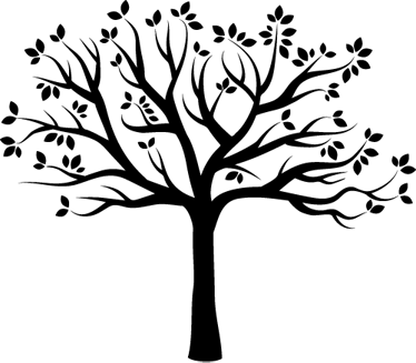 Poster arbre silhouette automnale décorative - TenStickers