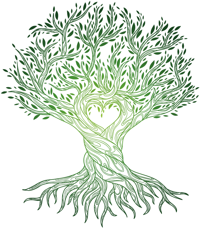 Poster arbre cœur au centre de la vie - TenStickers