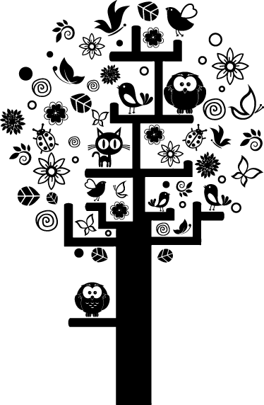 Poster arbre vinyle décoratif très fourni - TenStickers