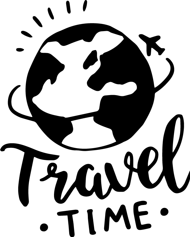 Poster carte du monde vinyle voyage autour du monde - TenStickers