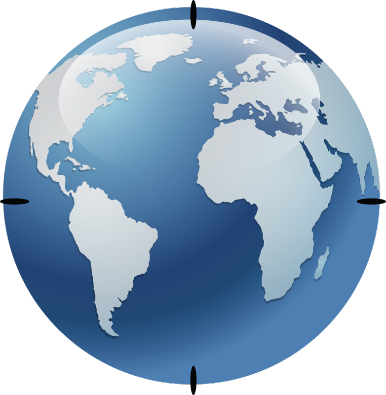Poster carte du monde effet eau horloge - TenStickers