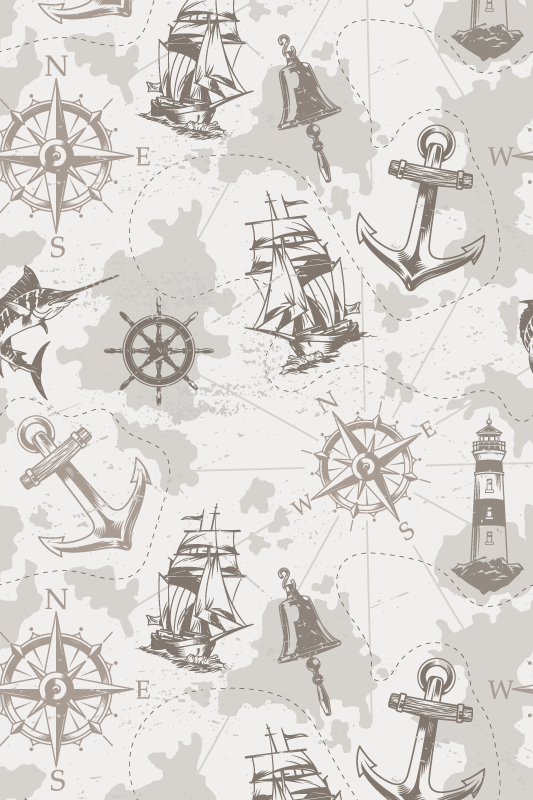 Poster carte du monde style vintage - TenStickers