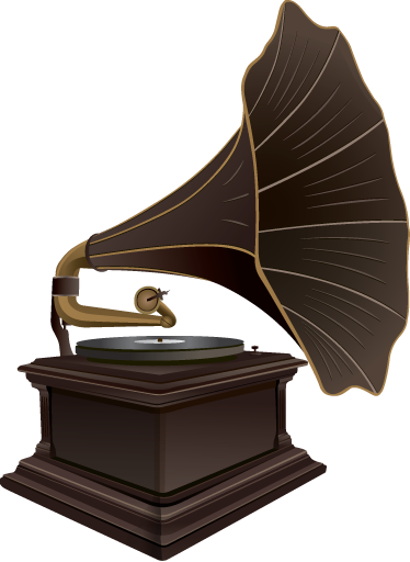 Poster musique vinyle décoratif gramophone ancien - TenStickers