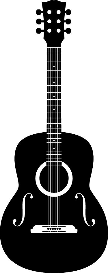 Poster musique décoration guitare acoustique - TenStickers