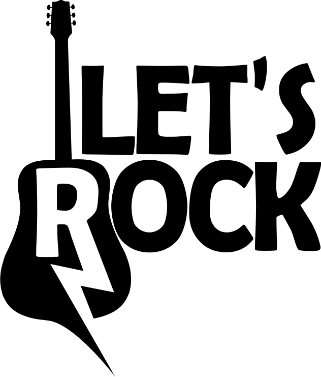 Poster musique guitare rock et texte - TenStickers