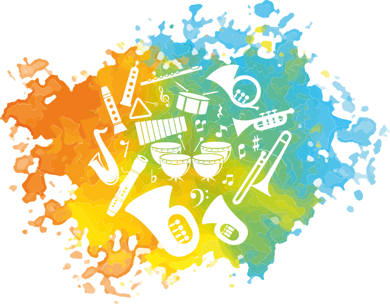 Poster musique silhouette instruments de musique - TenStickers