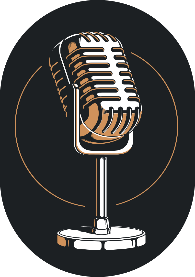 Poster musique silhouette microphone - TenStickers