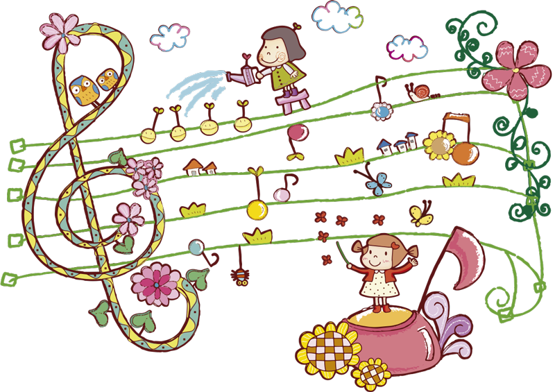 Poster musique vinyle enfant ville musicale - TenStickers
