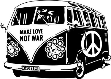 Poster vintage van hippie décoratif - TenStickers