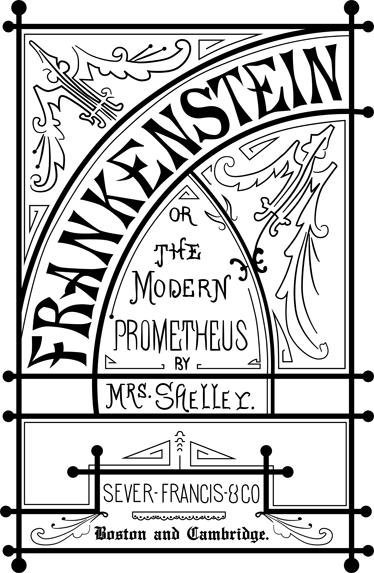 Poster vintage décoratif livre frankenstein - TenStickers