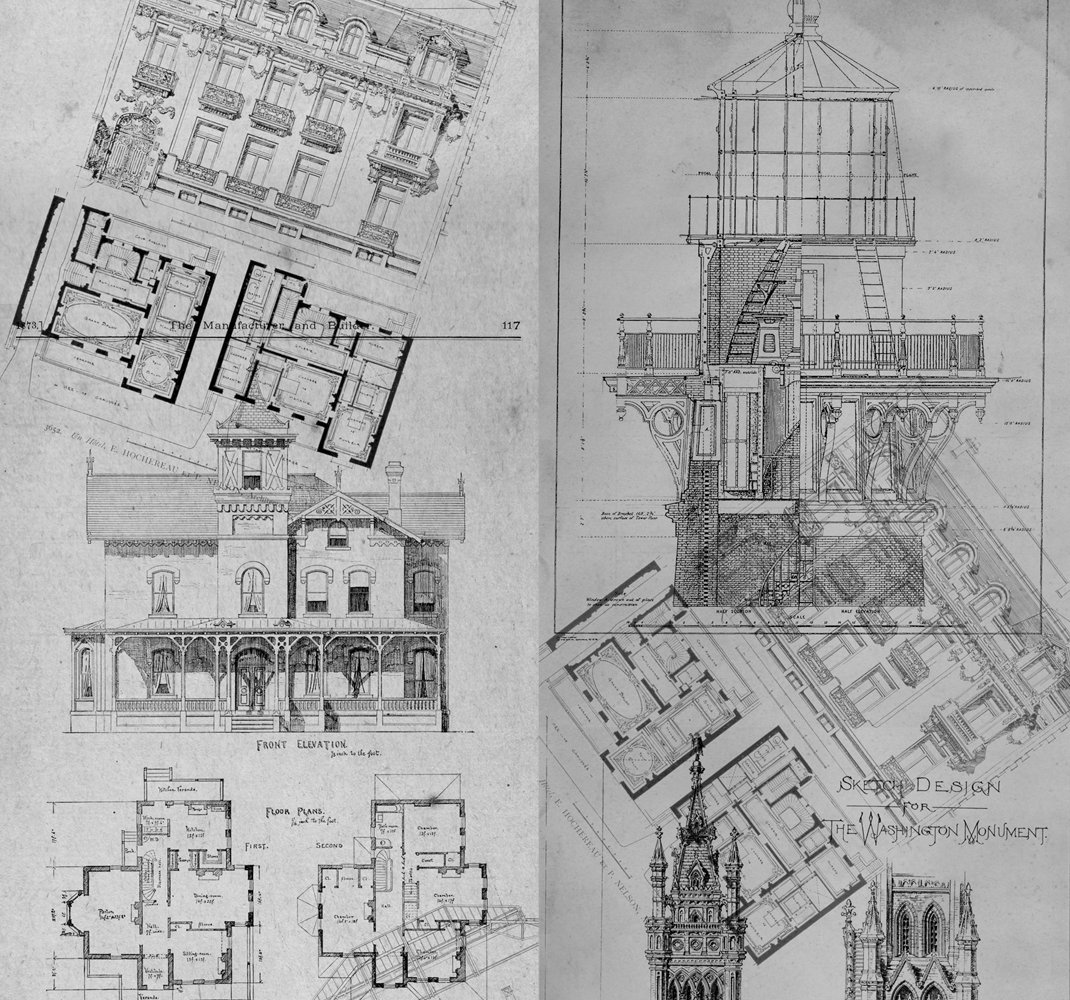 Poster vintage trésors architecturaux - TenStickers