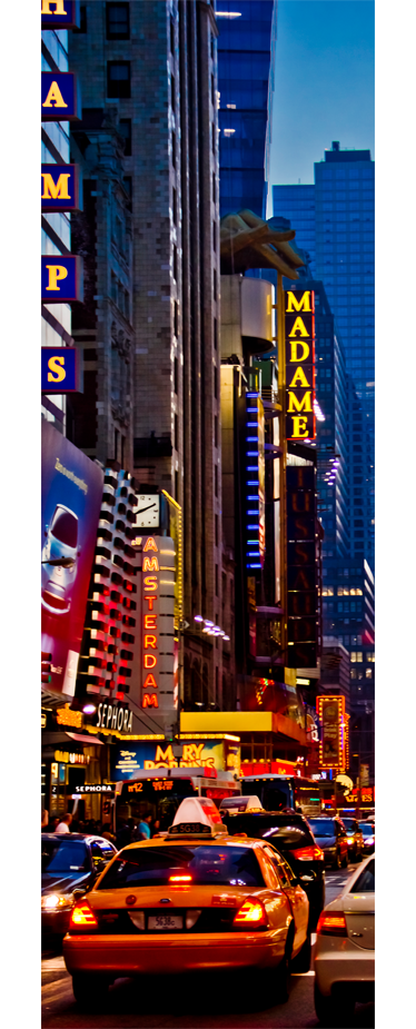 Poster paysages vinyle décoratif réfrigérateur times square - TenStickers