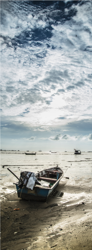 Poster paysages sticker porte bord de mer polonais - TenStickers