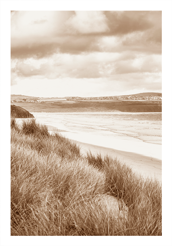 Poster paysages paysage côtier tons sépia - TenStickers