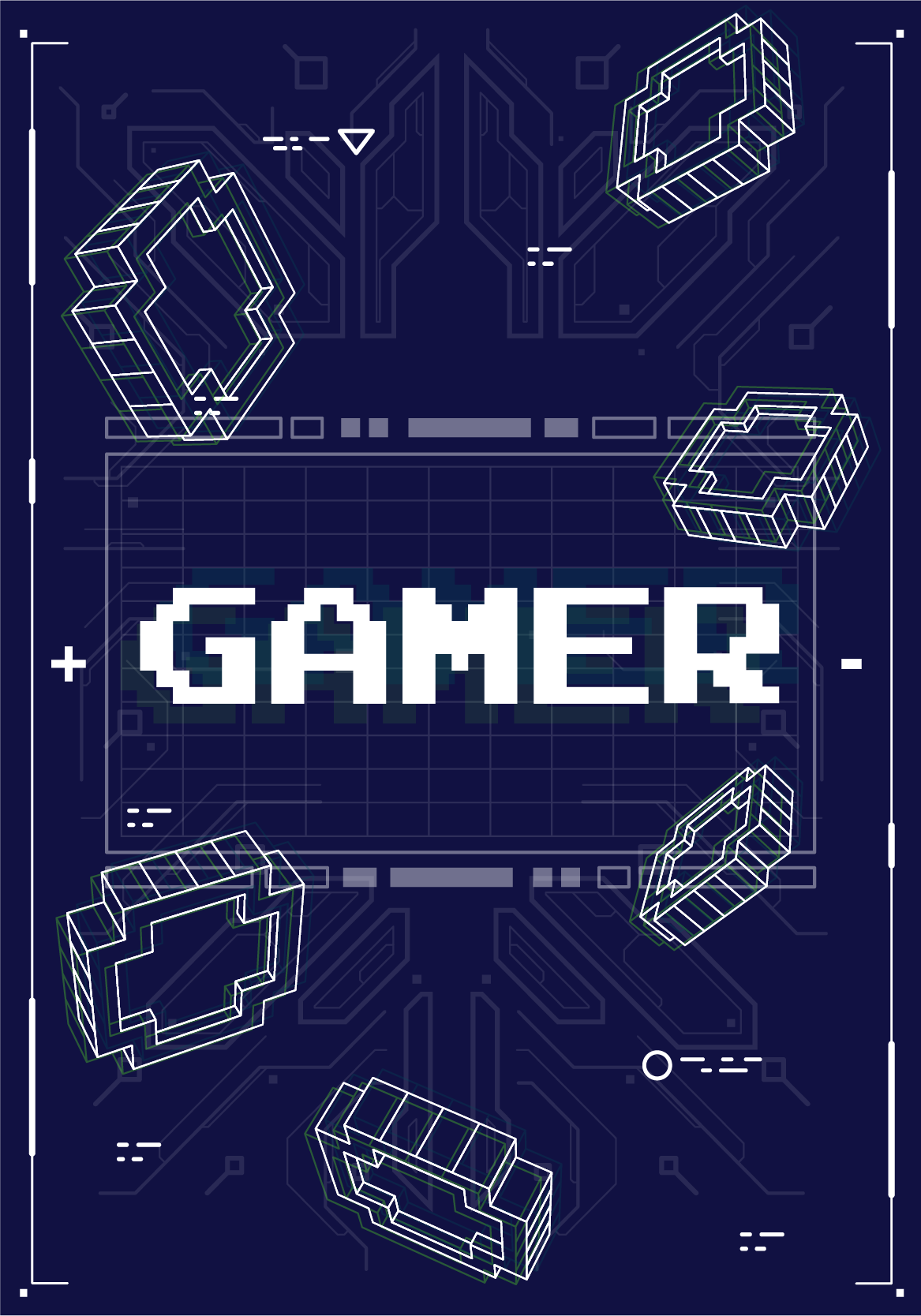 Poster jeux vidéo gamer rétro - TenStickers