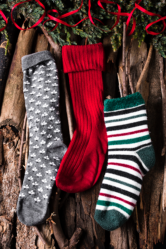 Poster noël chaussettes décoratives - TenStickers