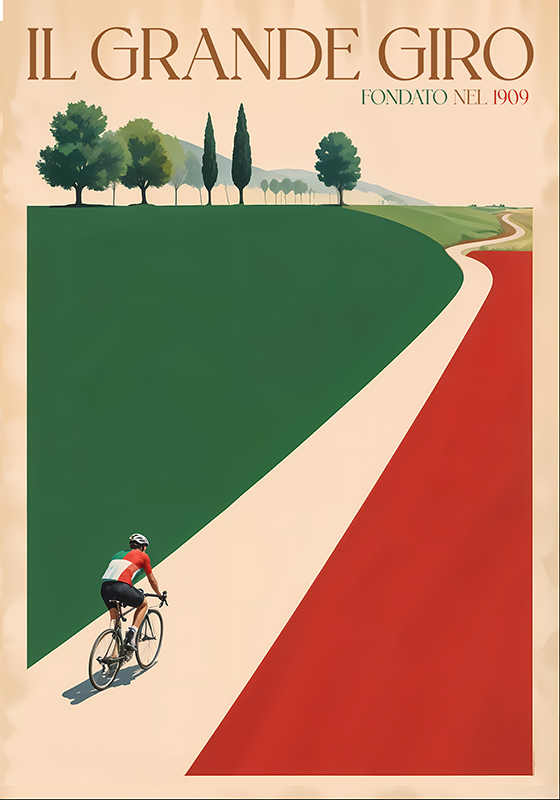 Poster cyclisme le grand giro - TenStickers