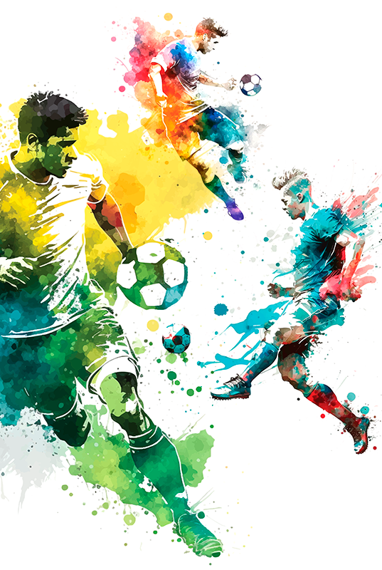 Poster football sport en action - TenStickers