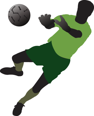 Poster football vinyle jeune gardien étiré - TenStickers