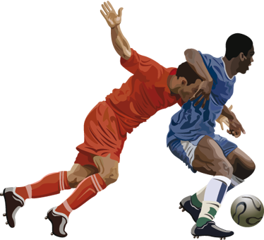 Poster football autocollant décoratif joueurs - TenStickers