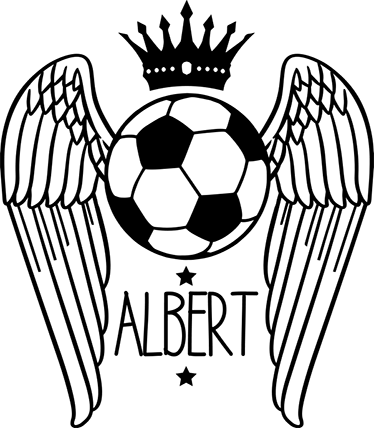 Poster football vinyle ballon ailé personnalisable - TenStickers