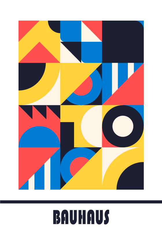 Impression de conception d'affiche bauhaus - TenStickers