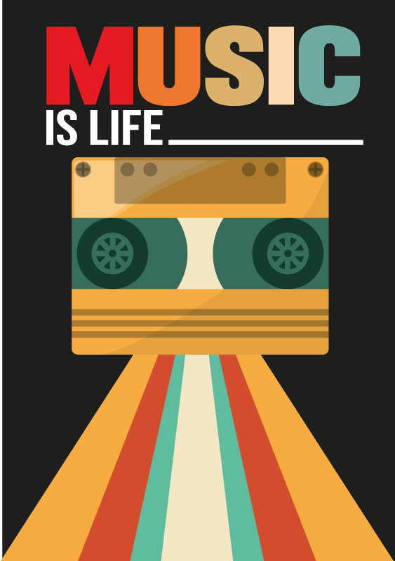 Conception d'affiche de citation de musique - TenStickers