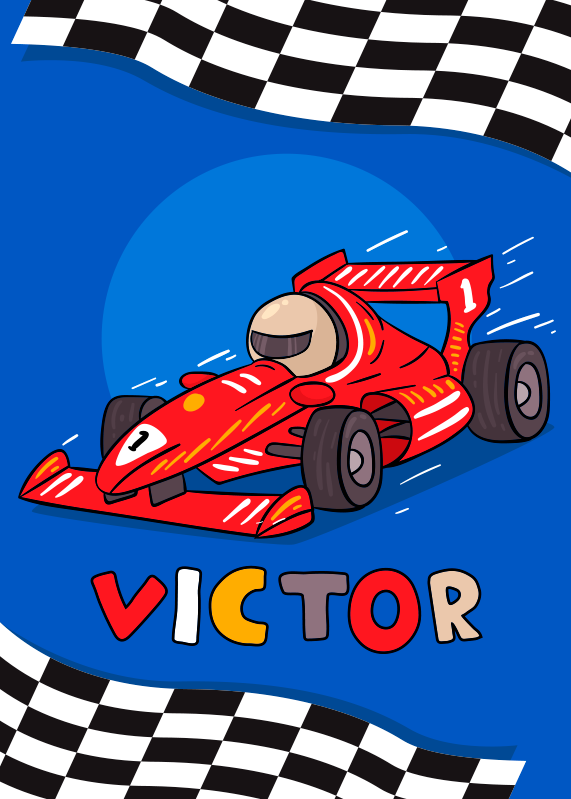 Affiche de formule 1 pour les enfants - TenStickers