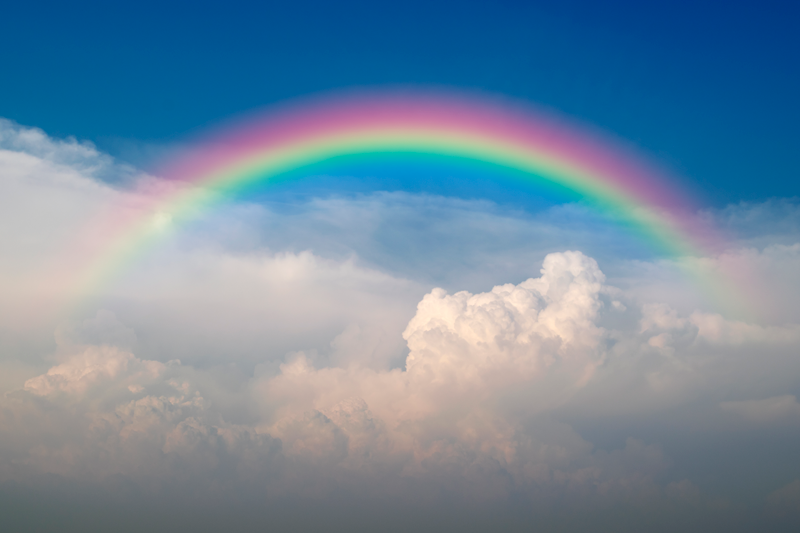 Affiche de paysage de nuage arc-en-ciel - TenStickers