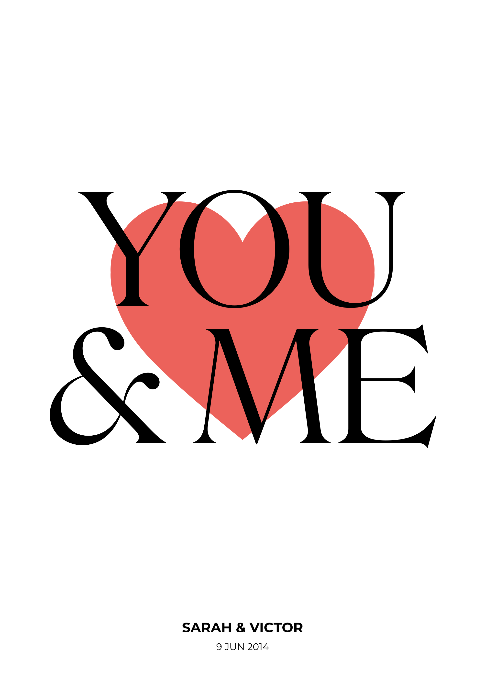 Affiche personnalisable toi et moi - TenStickers