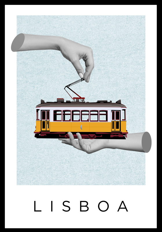 Poster salon collage de Lisbonne - TenStickers