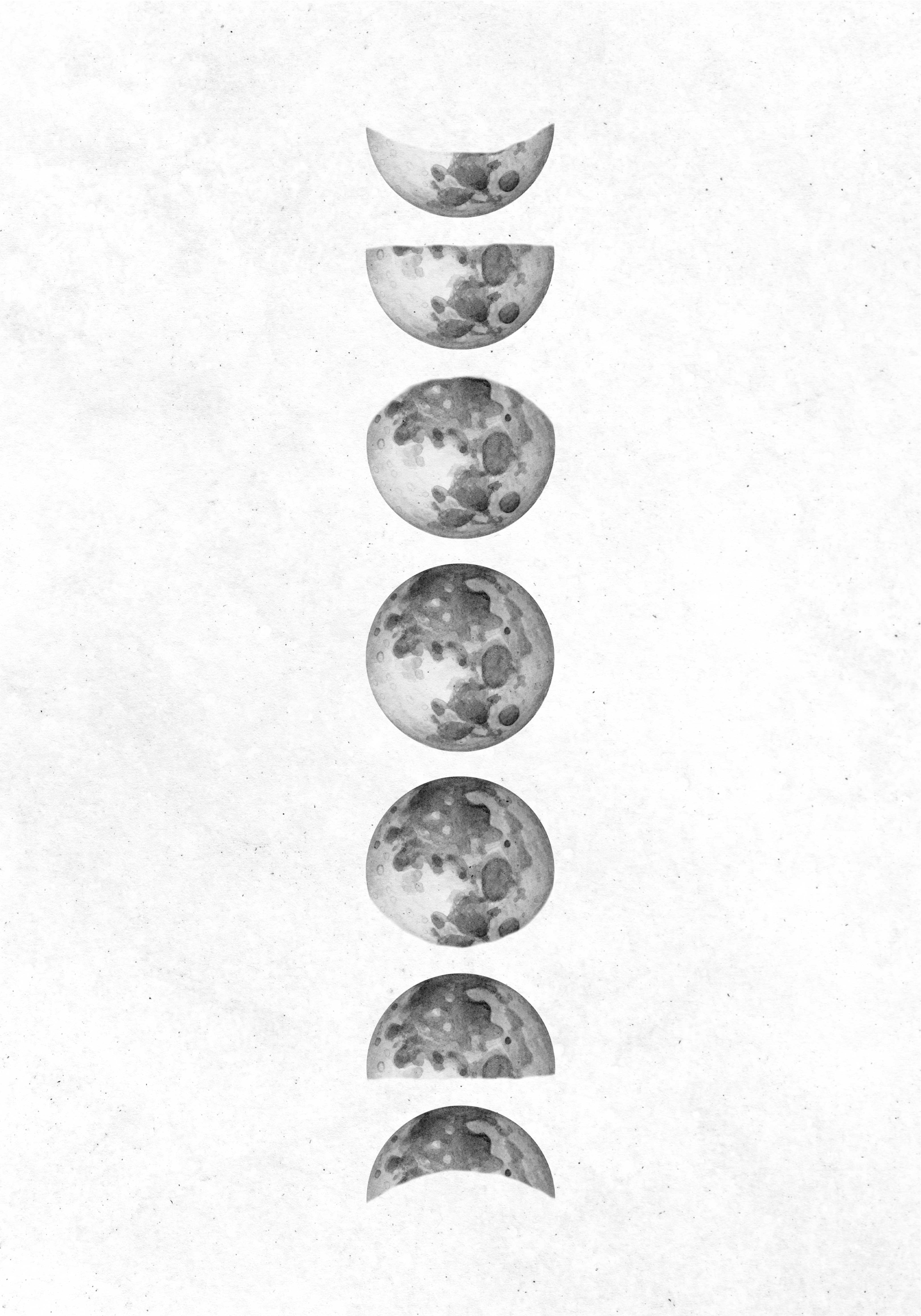 Poster phases de la lune - TenStickers