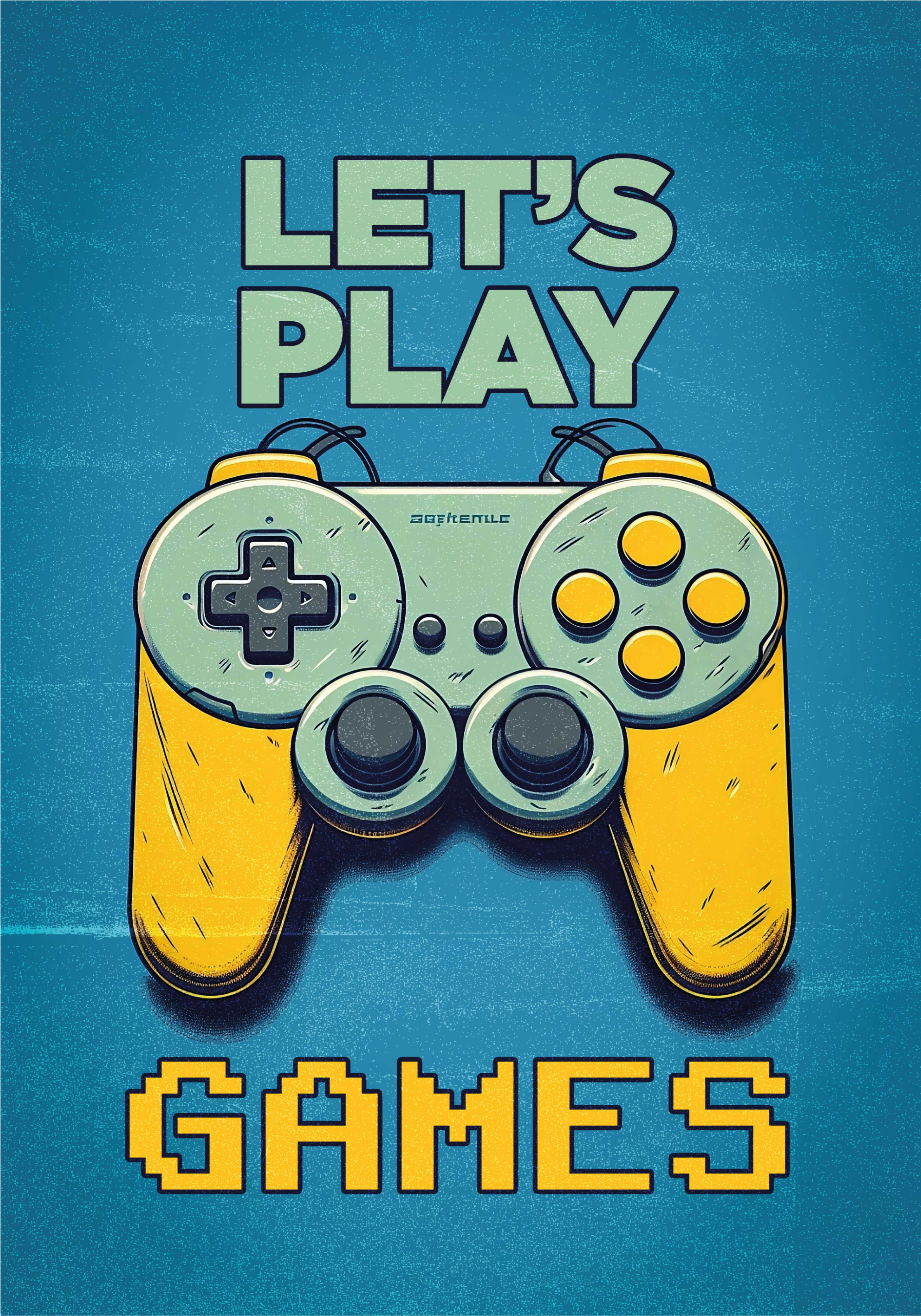 Poster chambre ado Jouons à des jeux - TenStickers