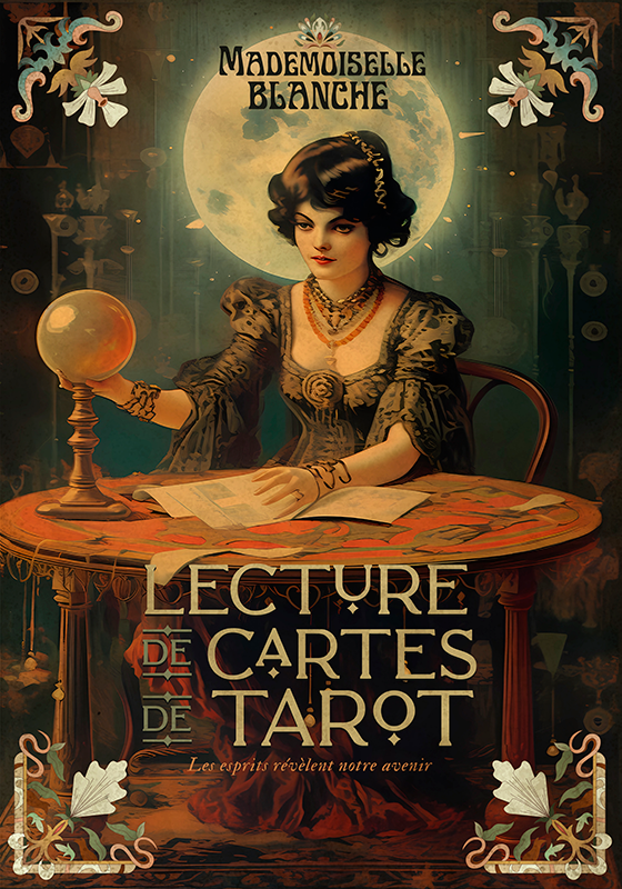 Poster vintage lectures de tarot - TenStickers