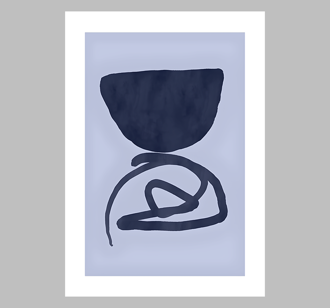 Poster abstrait cadre violet - TenStickers