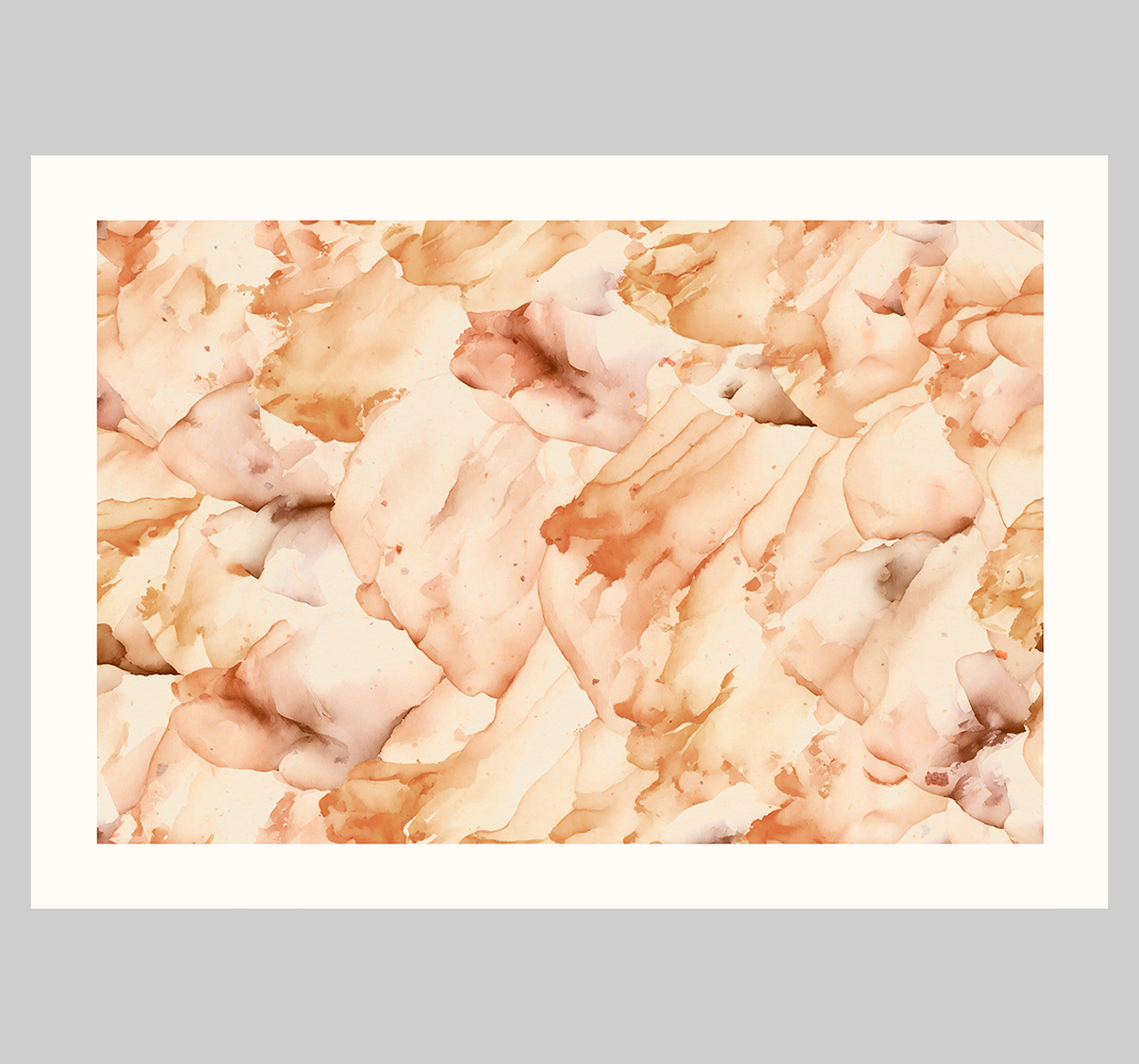 Poster abstrait aquarelle avec cadre blanc - TenStickers