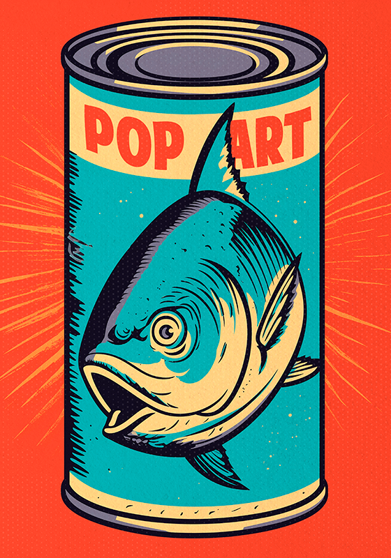 Poster pop art boîte de thon - TenStickers
