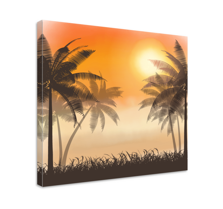 Tableau Paysage coucher de soleil - TenStickers