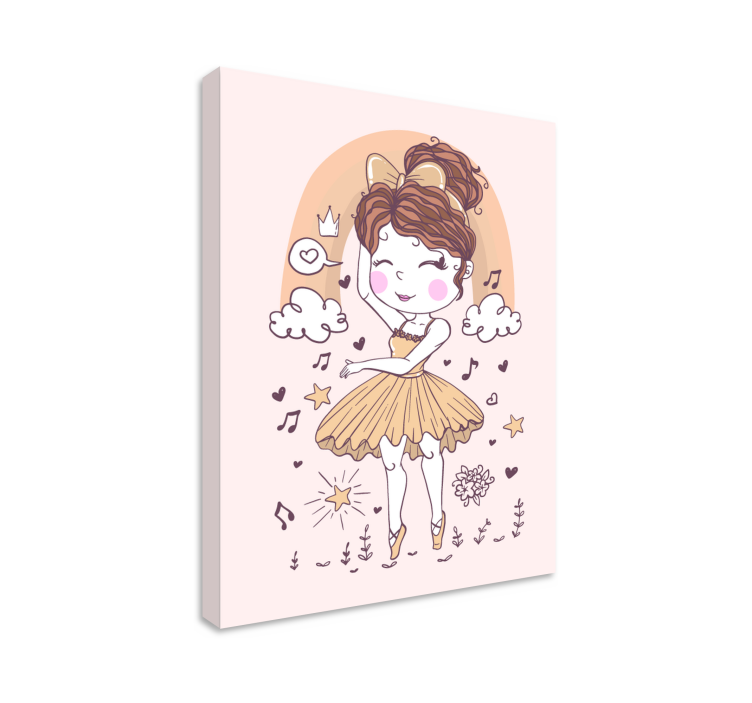 Tableau enfants danseuse de ballet joie - TenStickers